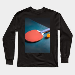 Table Tennis Racket Long Sleeve T-Shirt